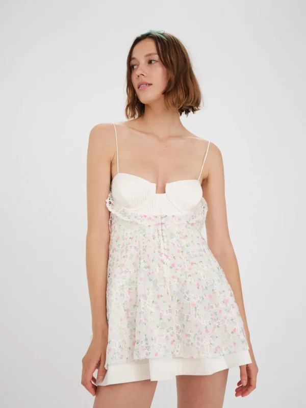 Clearance For Love & Lemons Lelani Mini Dress White