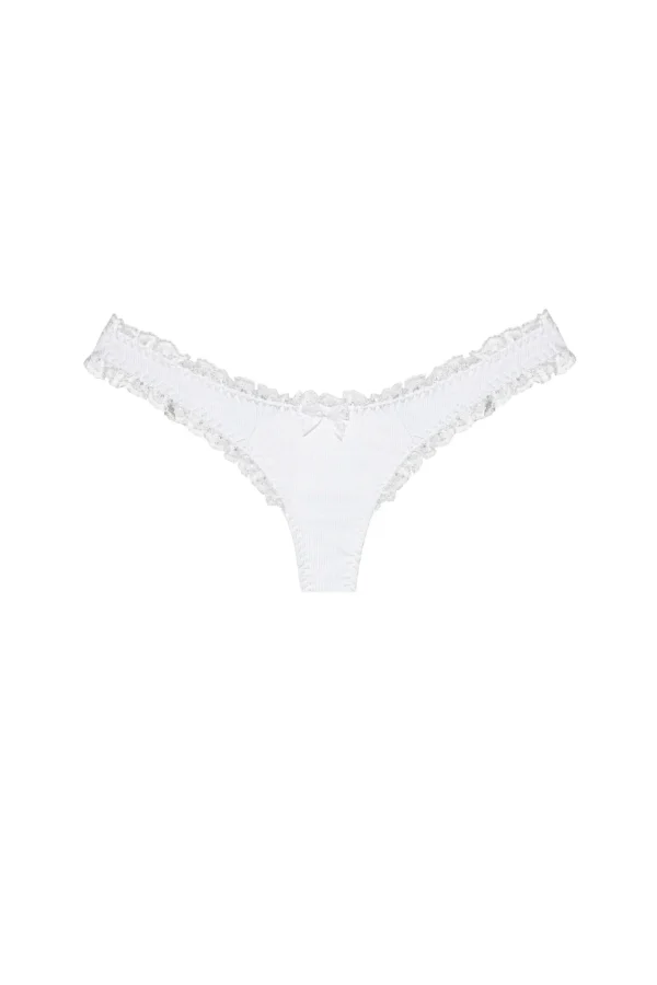 Store For Love & Lemons Lia Rib Thong - Buy 1, Get 2 Free White