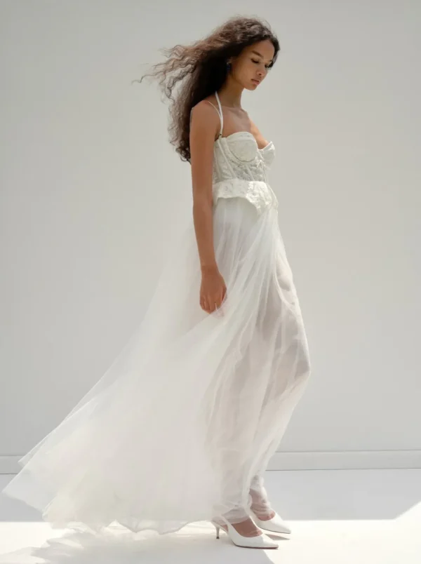 Online For Love & Lemons Lily Bridal Dress White