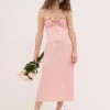 Online For Love & Lemons Lola Midi Dress Pink