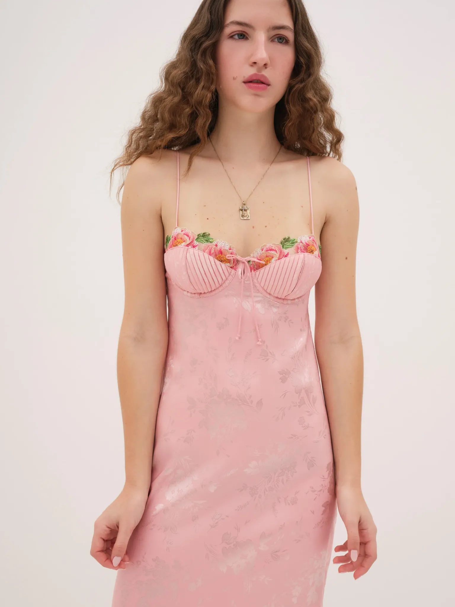 lola_midi_dress_2.webp Online For Love & Lemons Lola Midi Dress Pink