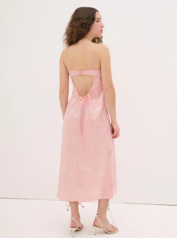 Online For Love & Lemons Lola Midi Dress Pink