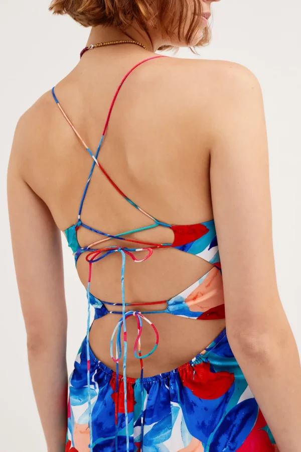 Flash Sale For Love & Lemons Lorenza Midi Dress Blue