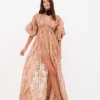 Shop For Love & Lemons Louisa Maxi Dress Neutral