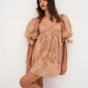 Cheap For Love & Lemons Louisa Mini Dress Neutral