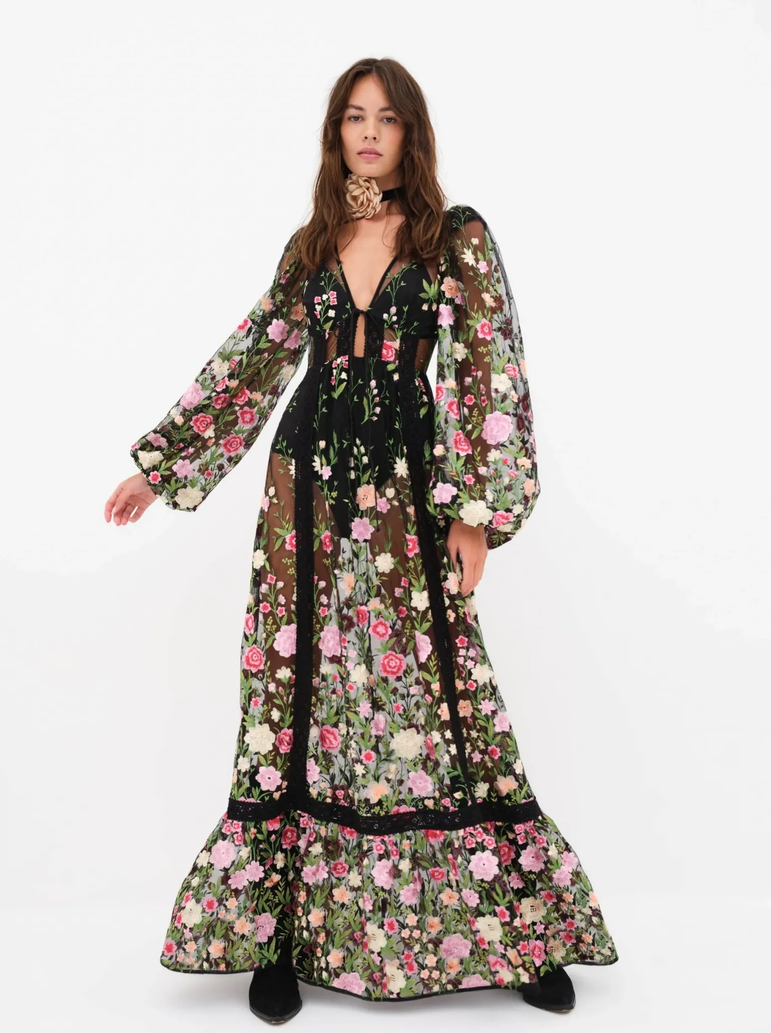 luna_maxi_dress_0.webp Flash Sale For Love & Lemons Luna Maxi Dress Black