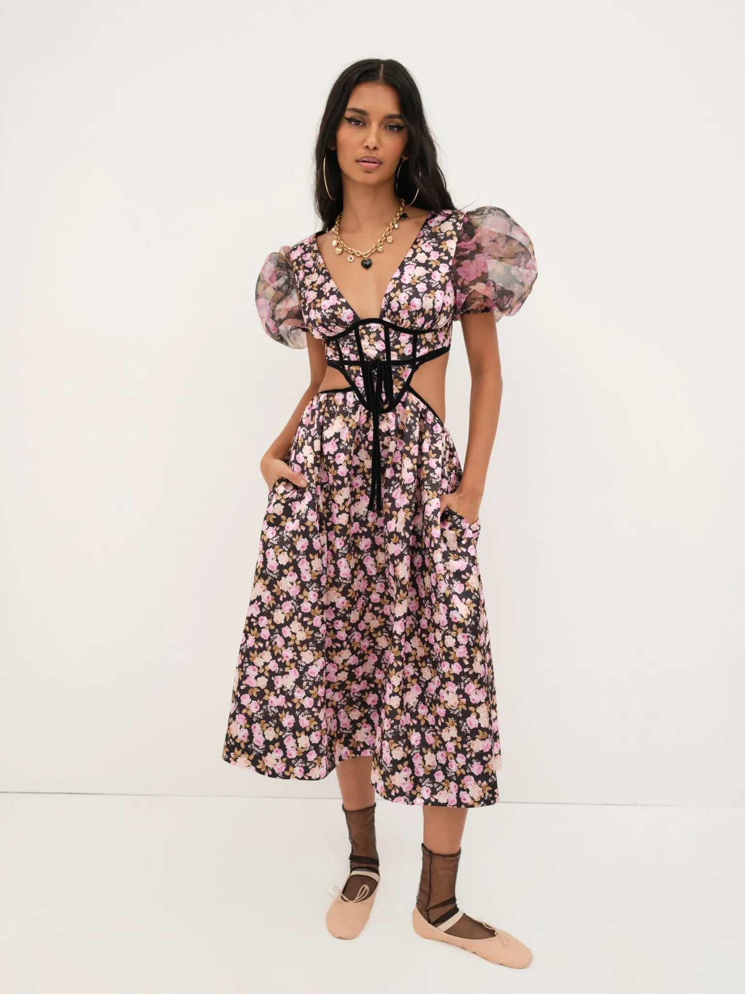 maddison_midi_dress_2.webp Hot For Love & Lemons Maddison Midi Dress Black