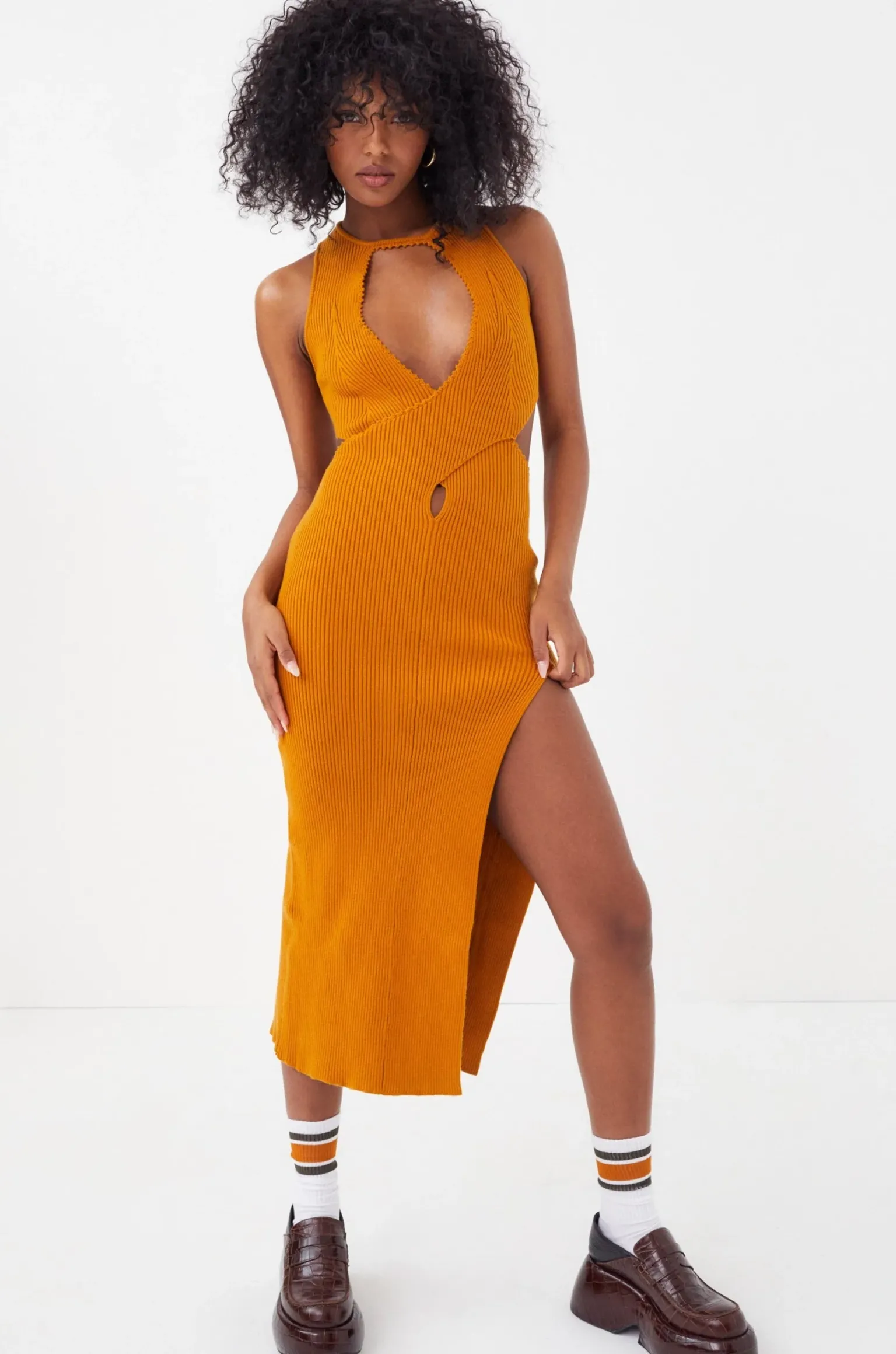 maggie_midi_dress_0.webp Store For Love & Lemons Maggie Midi Dress Orange