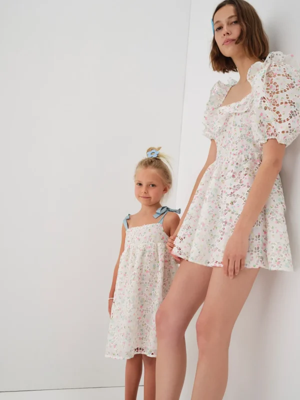 Fashion For Love & Lemons Magnolia Mini Dress White