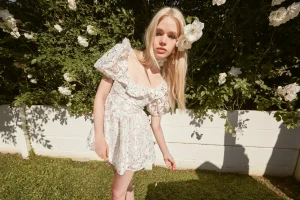 Fashion For Love & Lemons Magnolia Mini Dress White
