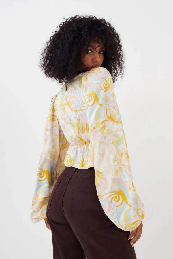 Best Sale For Love & Lemons Marcia Crop Top Yellow