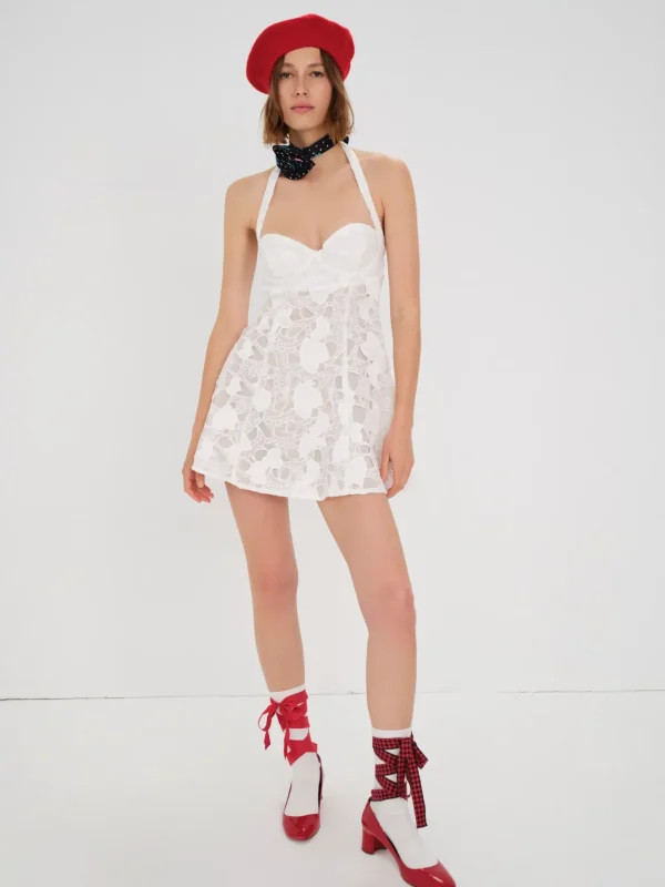 Cheap For Love & Lemons Marina Mini Dress White