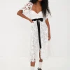 New For Love & Lemons Marlene Midi Dress White