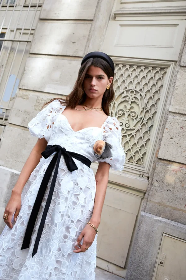 New For Love & Lemons Marlene Midi Dress White