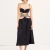Cheap For Love & Lemons Marley Midi Skirt Black