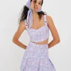 Best Sale For Love & Lemons Marlo Mini Skirt Purple