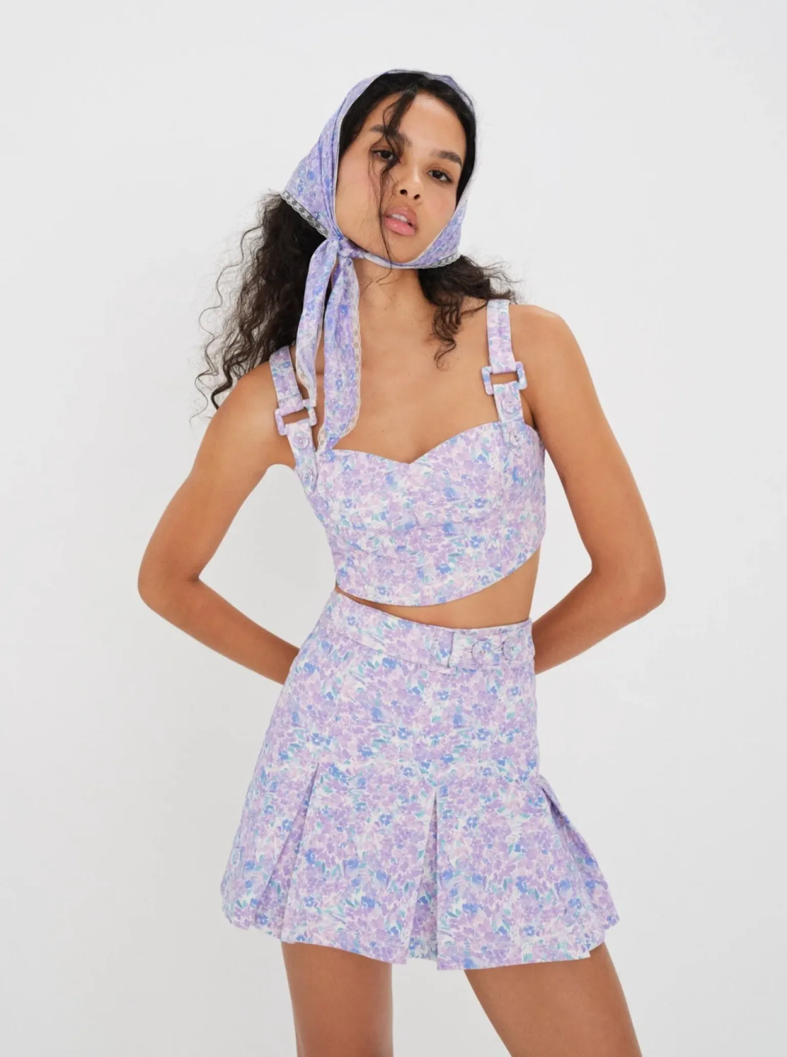 marlo_mini_skirt_1.webp Best Sale For Love & Lemons Marlo Mini Skirt Purple