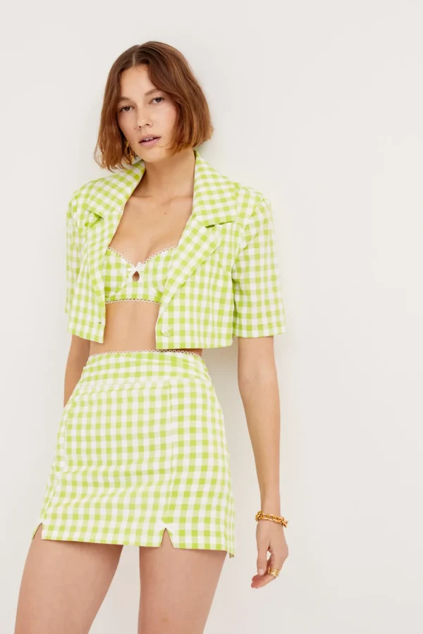 Discount For Love & Lemons Maureen Blazer Top Green