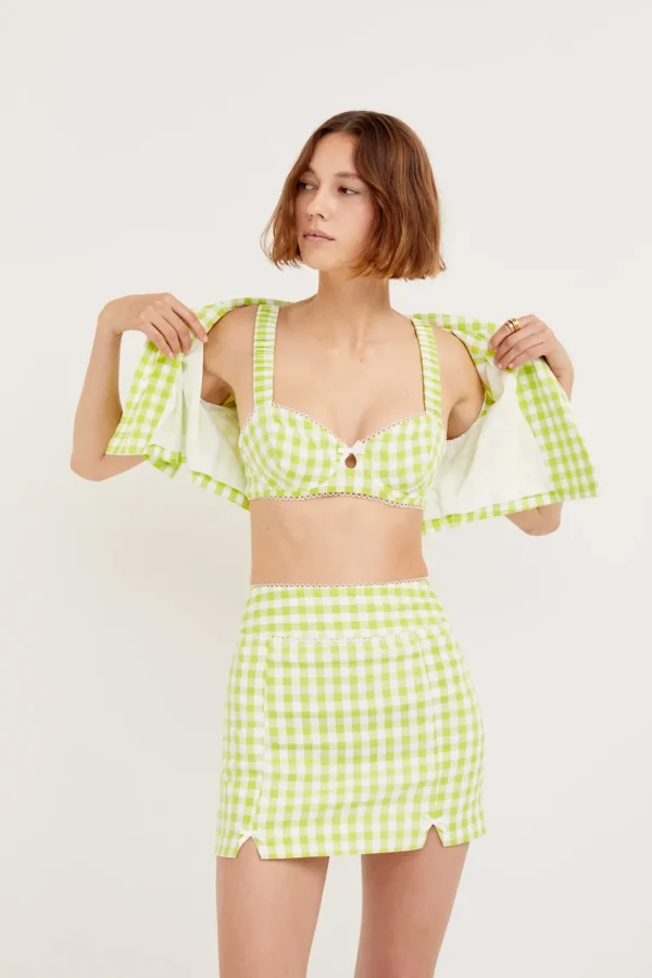 Discount For Love & Lemons Maureen Blazer Top Green