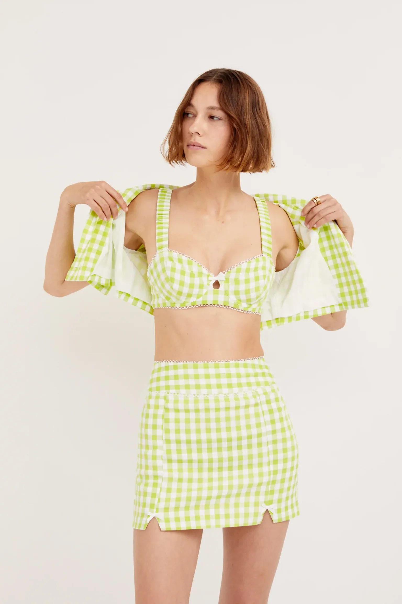 maureen_blazer_top_3.webp Discount For Love & Lemons Maureen Blazer Top Green