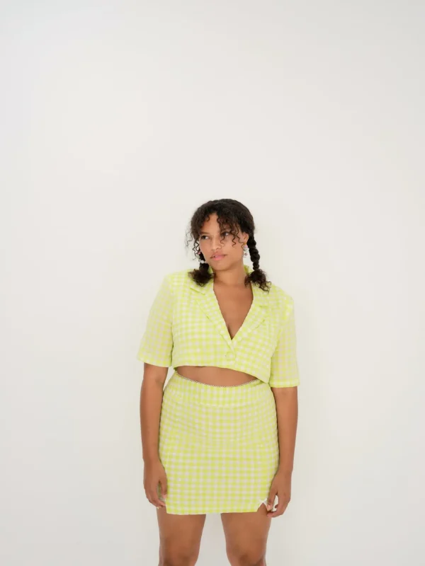 Discount For Love & Lemons Maureen Blazer Top Green