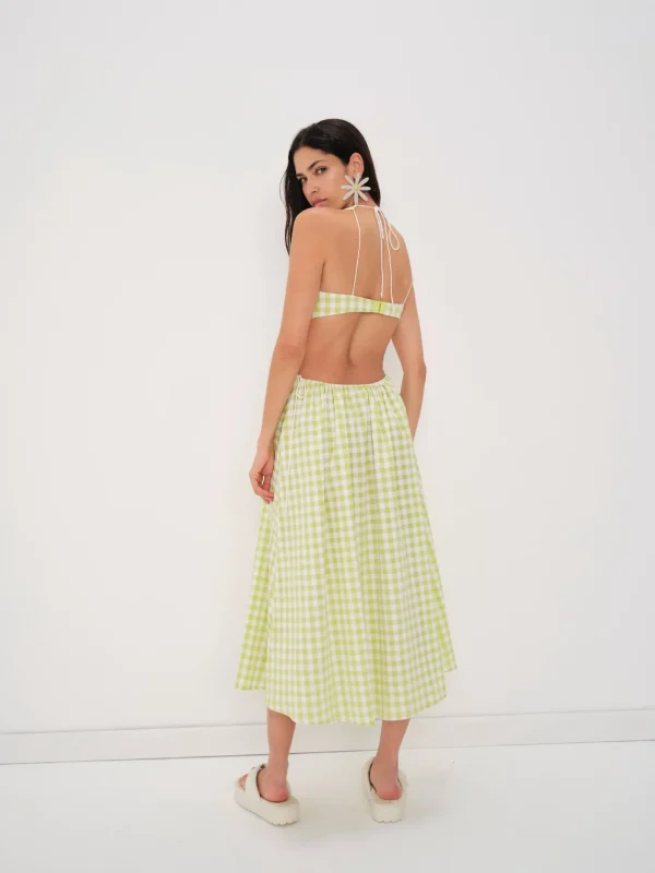 Sale For Love & Lemons Maureen Midi Dress Green