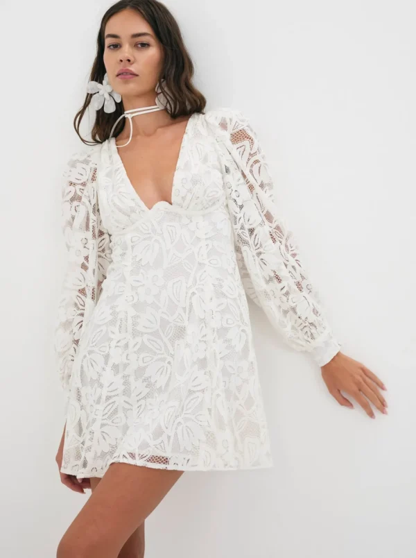 Outlet For Love & Lemons Maureen Mini Dress White