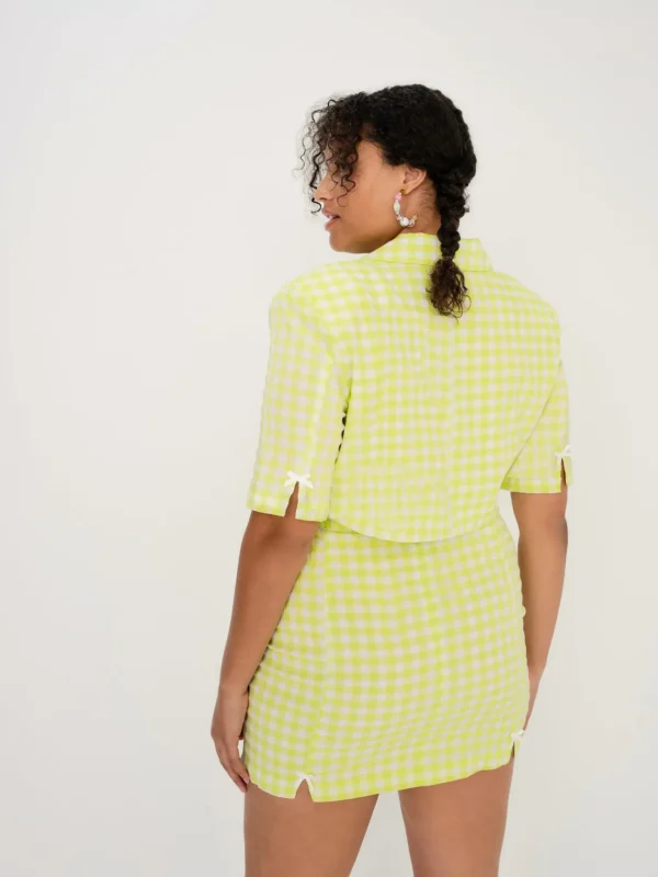 Online For Love & Lemons Maureen Mini Skirt Green