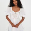 Fashion For Love & Lemons Meadow Mini Dress White