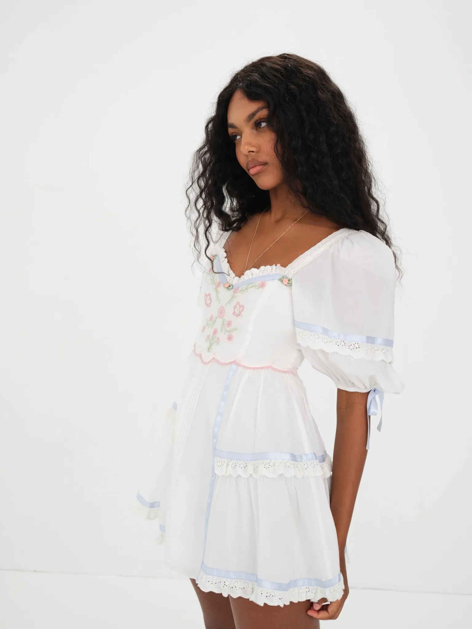 meadow_mini_dress_3.webp Fashion For Love & Lemons Meadow Mini Dress White