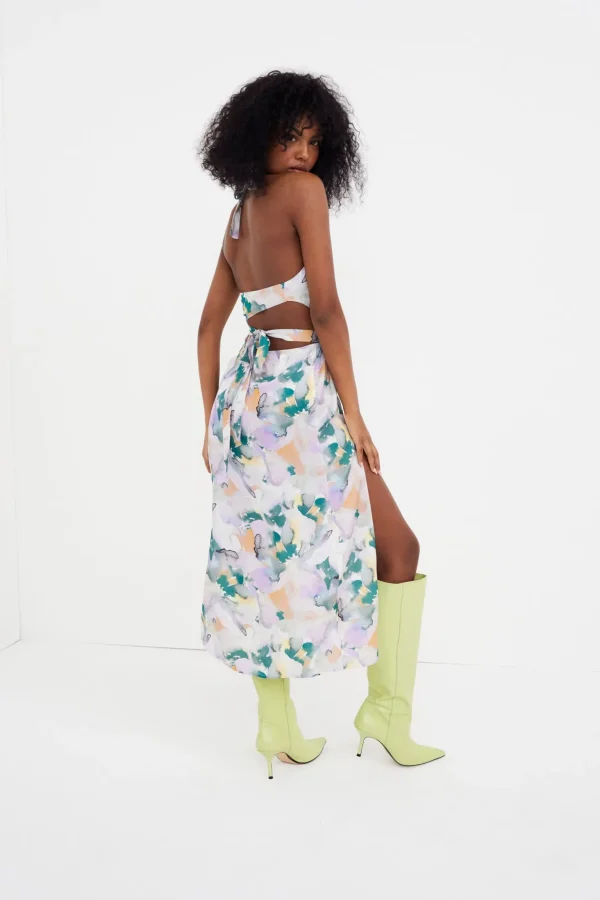 Clearance For Love & Lemons Megan Midi Dress Purple