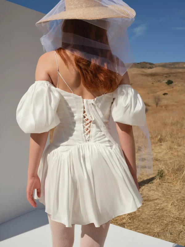 Discount For Love & Lemons Mia Mini Dress Ivory