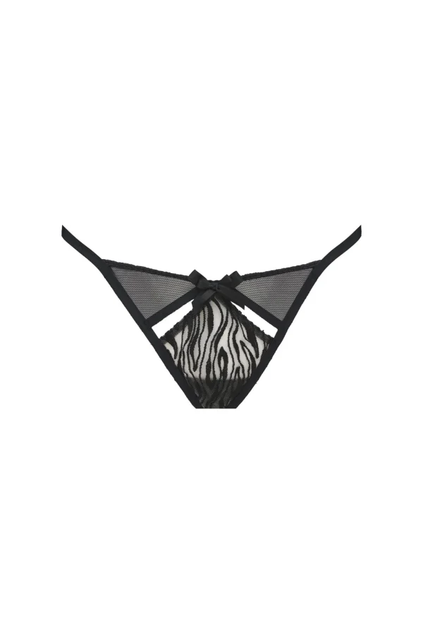 Store For Love & Lemons Millie Thong Panty Black