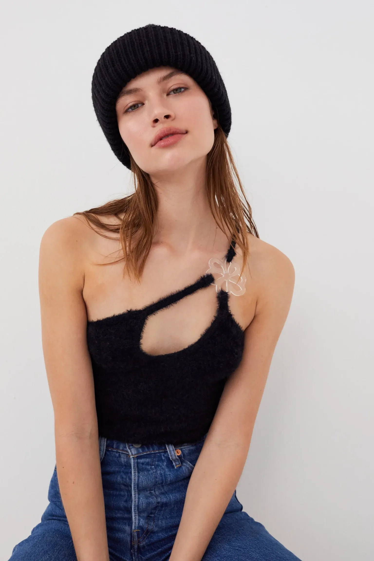 mirabel_crop_top_0.webp Online For Love & Lemons Mirabel Crop Top Black
