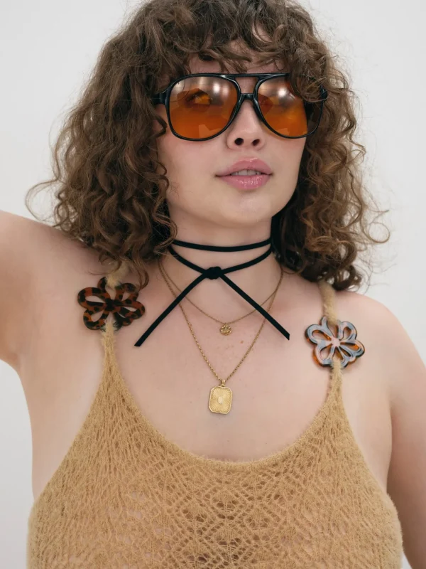 New For Love & Lemons Mirabel Mini Dress Neutral