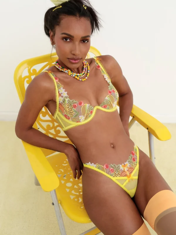 Hot For Love & Lemons Mirabelle Thong Panty Yellow