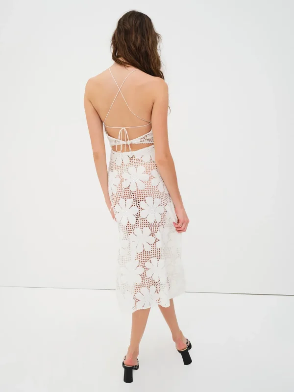 Fashion For Love & Lemons Mitra Midi Coverup White