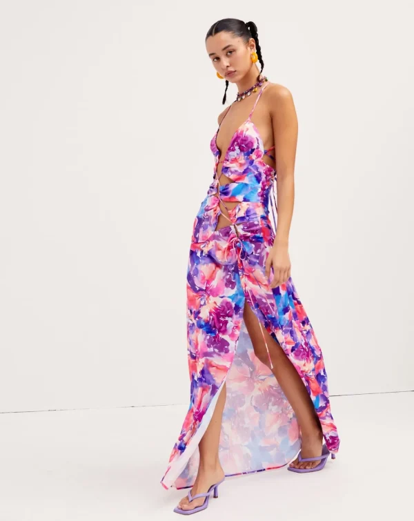 Store For Love & Lemons Natasha Maxi Dress Purple
