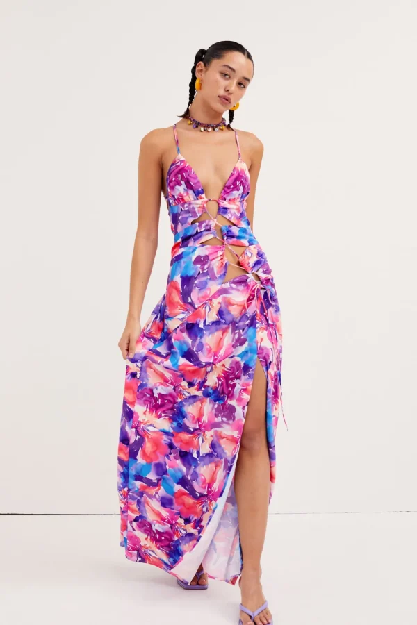 Store For Love & Lemons Natasha Maxi Dress Purple