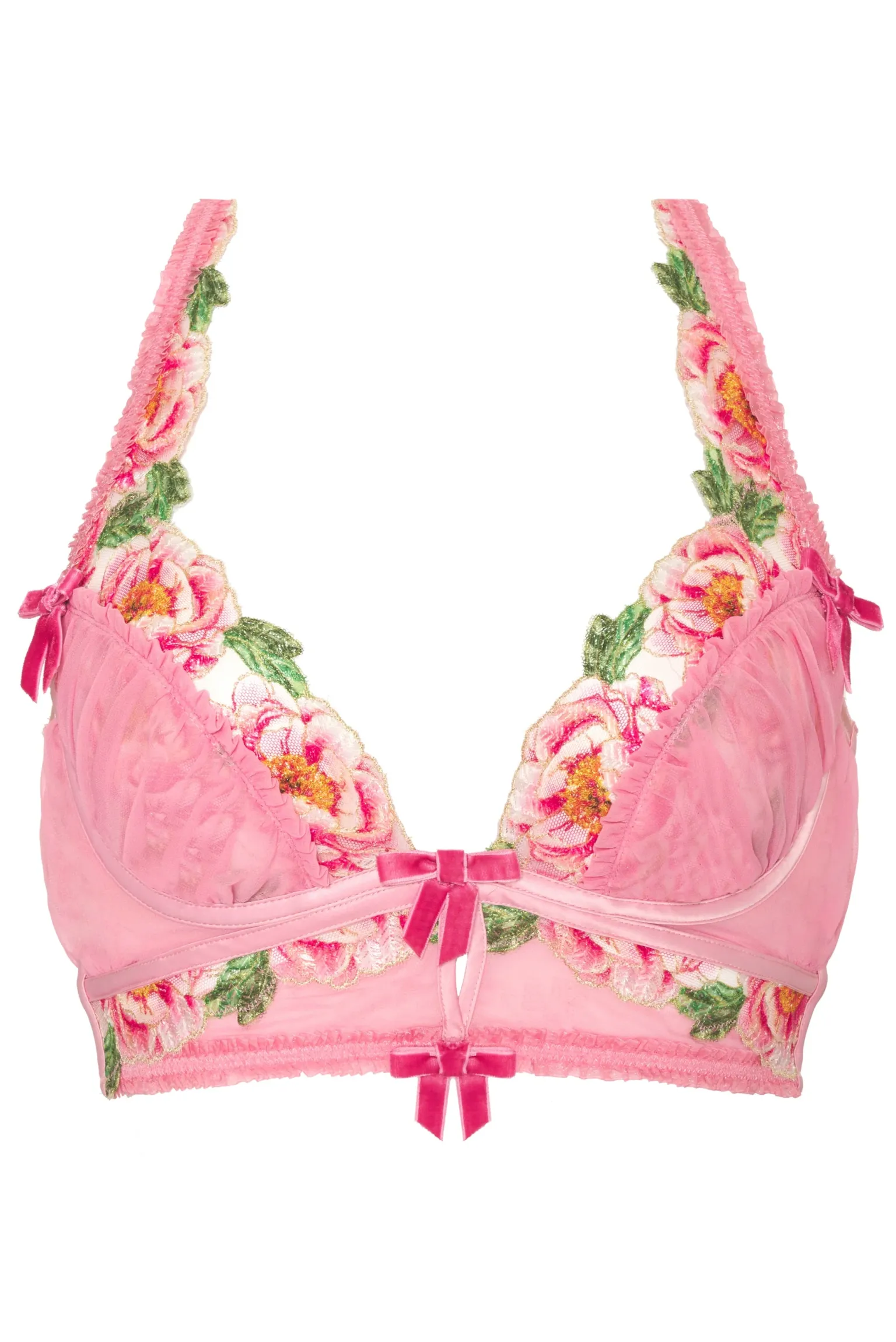 needle_point_roses_bustie_5.webp Fashion For Love & Lemons Needle Point Roses Bustier Pink