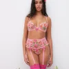 Online For Love & Lemons Needle Point Roses Garter Pink