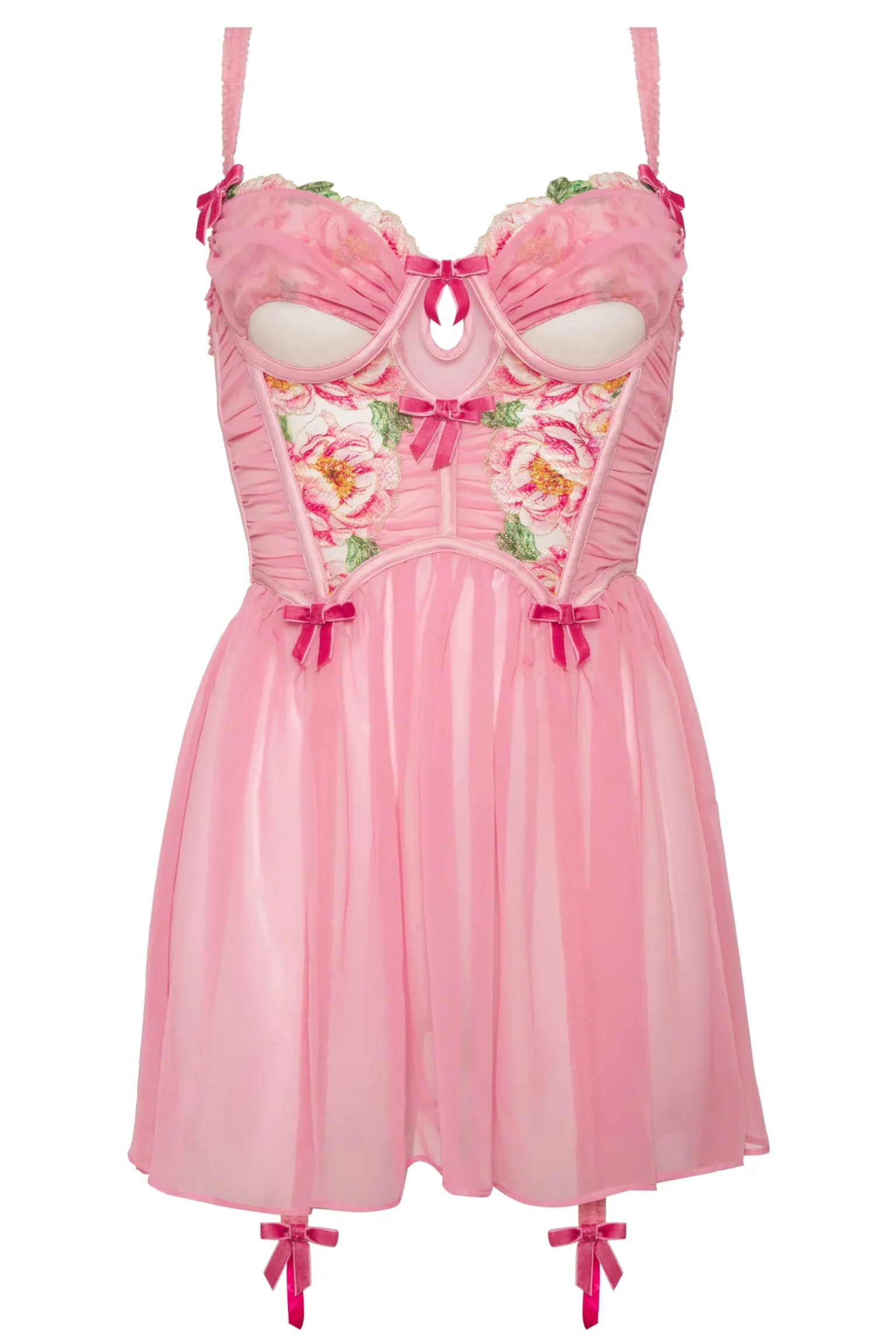 needle_point_roses_slip_d_6.webp Online For Love & Lemons Needle Point Roses Slip Dress Pink