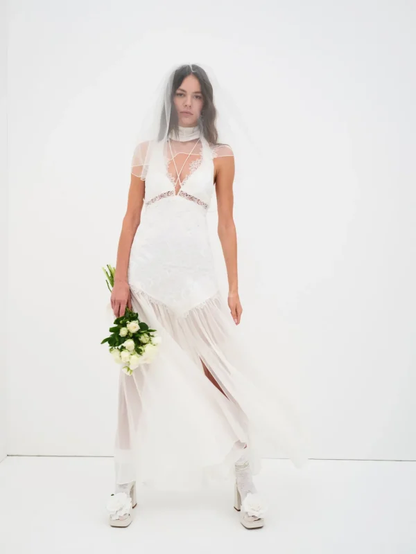 Cheap For Love & Lemons Nicola Bridal Gown White