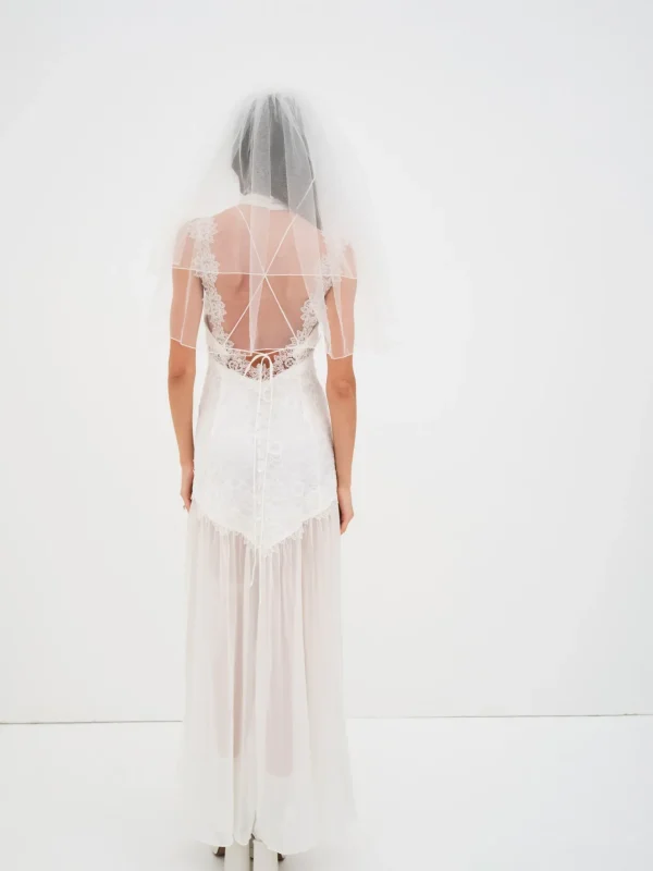 Cheap For Love & Lemons Nicola Bridal Gown White