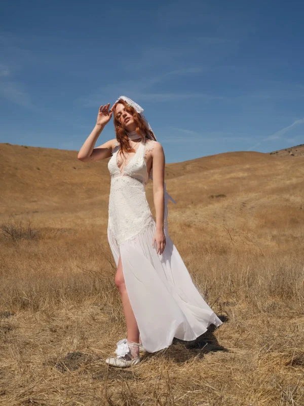 Cheap For Love & Lemons Nicola Bridal Gown White
