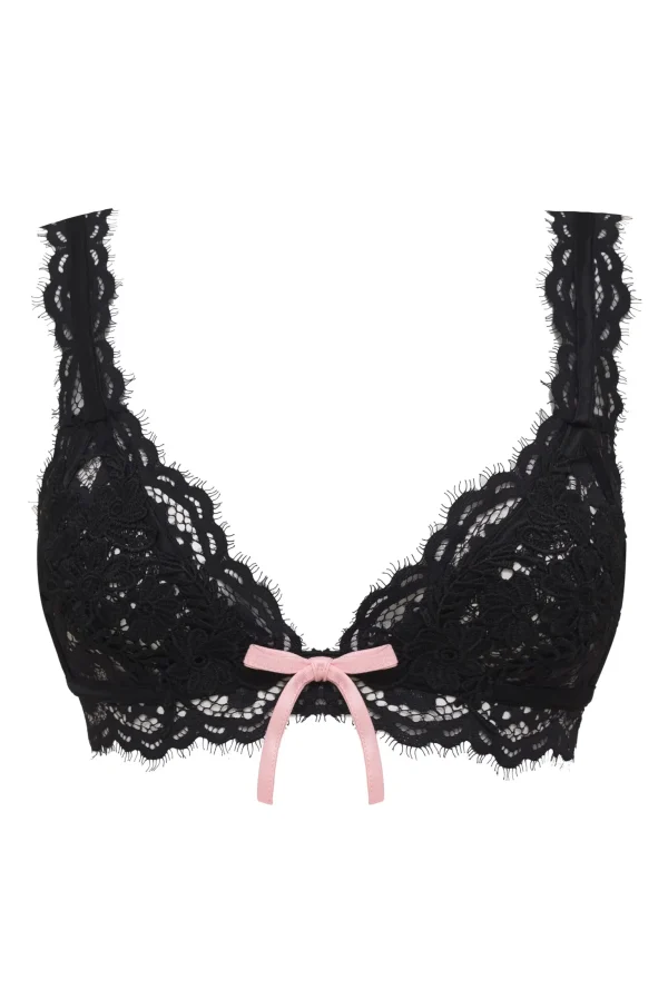 Shop For Love & Lemons Noelle Lace Bra Black