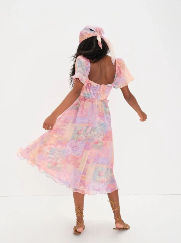 Flash Sale For Love & Lemons Odessa Midi Dress Multi
