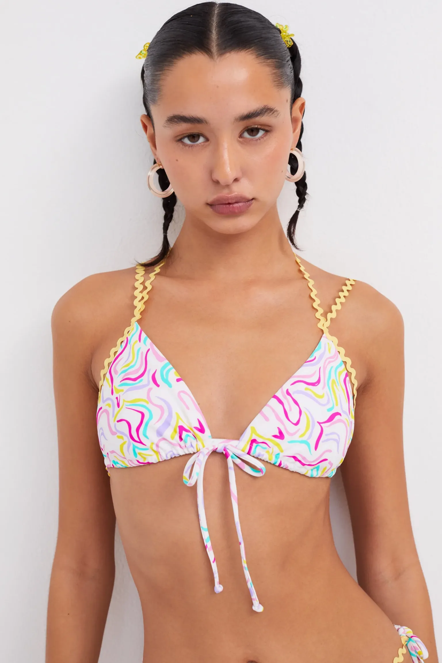palmer_triangle_bikini_to_0.webp Clearance For Love & Lemons Palmer Triangle Bikini Top White