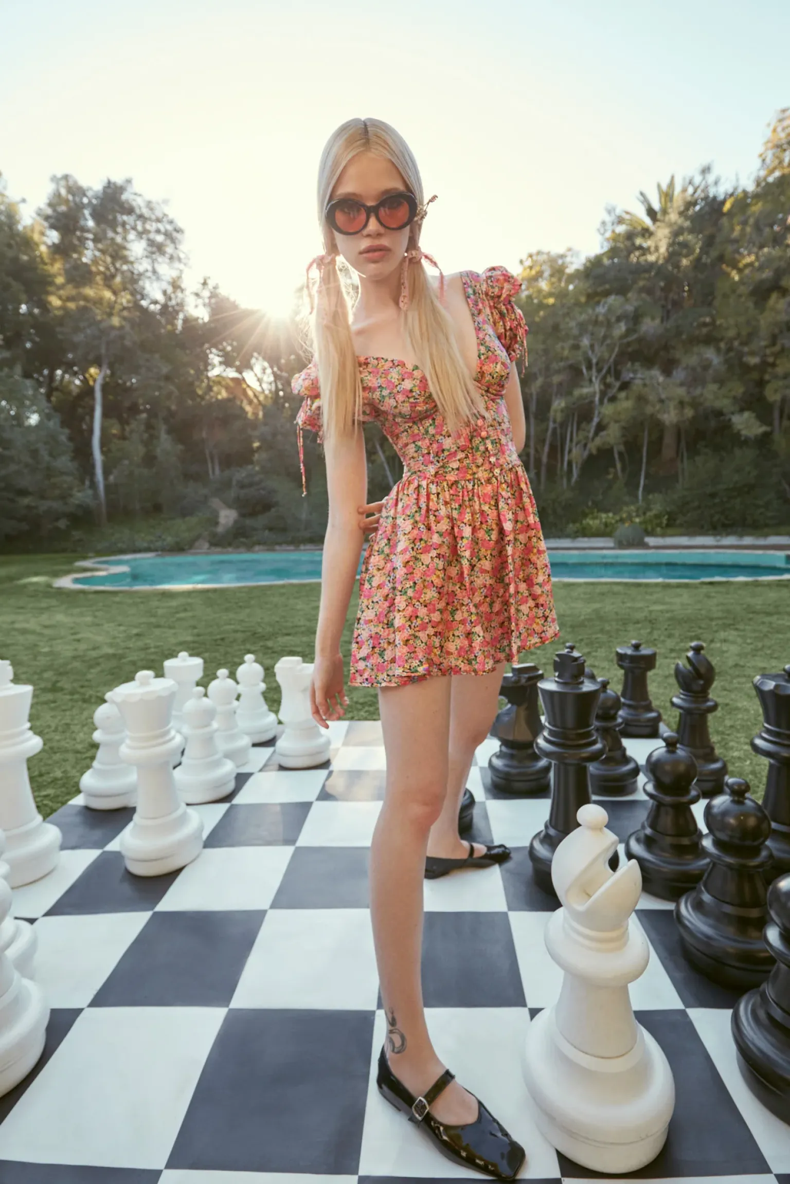 paulina_puff_sleeve_mini__4.webp Store For Love & Lemons Paulina Puff Sleeve Mini Dress Multi