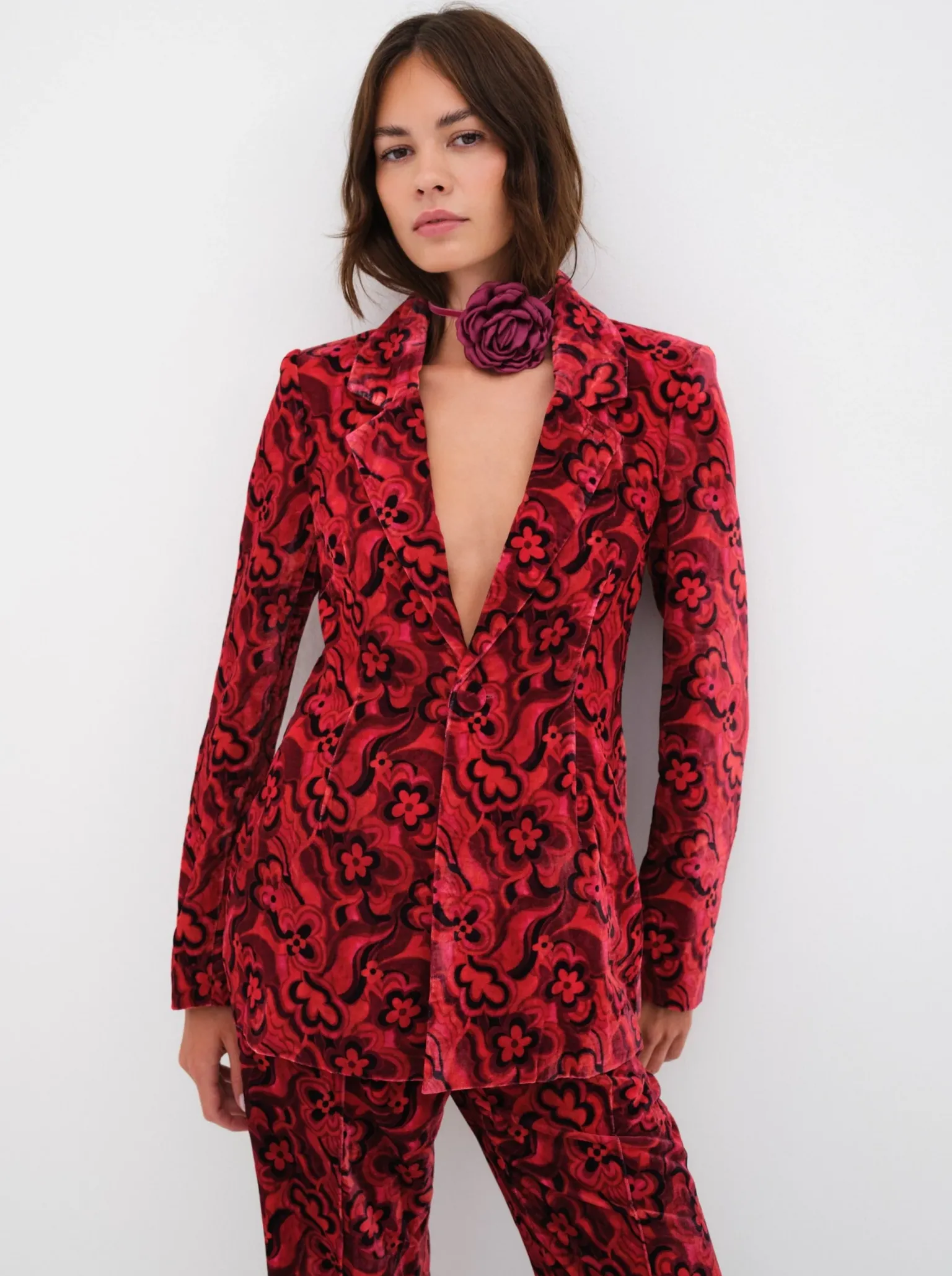 penny_blazer_0.webp Store For Love & Lemons Penny Blazer Red